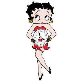 Betty Boop Animated Clock With Moving Eyes And Leg Case Pack 6