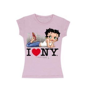 Betty Boop NY Tummy Pose Pink Junior Top Case Pack 6betty 