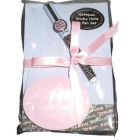 Dream Believe Achieve Notepad Sticky Note Pen Set Case Pack 6dream 