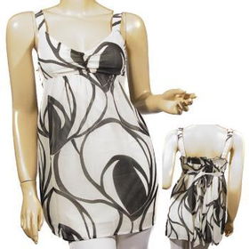 Ladies Fashion V-Neck Baby Doll Syle Top Case Pack 6ladies 