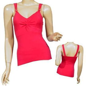 Ladies Fashion Sleeveless V-Neck Twisted Top Case Pack 6ladies 