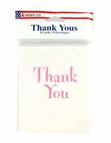 8 Hot Pink Thank You Case Pack 72pink 