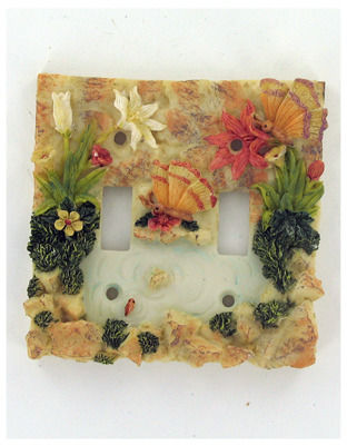 Polyresin Flower Switch Cover Case Pack 120polyresin 