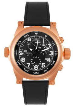 Men's Force Chronograph Black Leathermen 