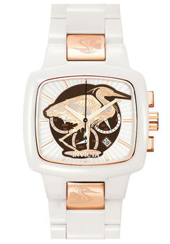 Women's Adrenaline Chronograph Heron Motif White Corianwomen 