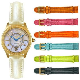 Women's Wildflower Diamond Pearl White Leatherwomen 