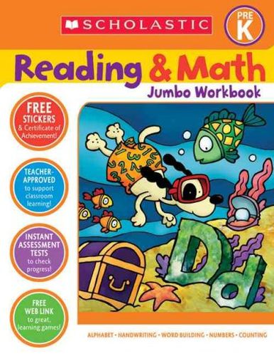 Scholastic Reading & Math Jumbo Workbook Grade Pre-kscholastic 