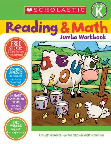 Scholastic Reading & Math Jumbo Workbook Grade Kscholastic 