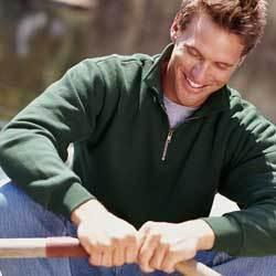 Jerzees super sweats half zip nublend sweatshirt Color: OXFORD LGjerzees 