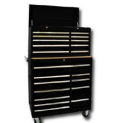 42\" 11DRWR BLACK CHEST/CABINET COMBO,STD DUTY