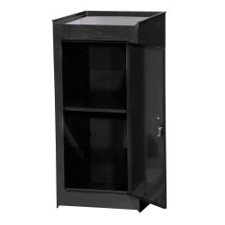 BLACK SIDE HALF LOCKER-2 DR WITH SHELF