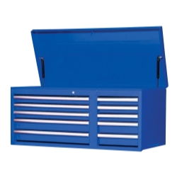 40\"BLUE CHEST, 10 DRAWER