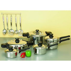 Precise Heat&trade; 12-Element 17pc Cookware Set with 2 Pressure Cookers