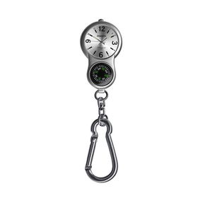 E-Clip, Silver Sunray Dial,  Silver Body, Compass, Clipclip 