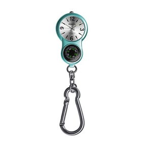 E-Clip, Silver Sunray Dial,  Baby Green Body, Compass, Clipclip 