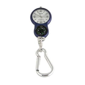 E-Clip,  Silver Sunray Dial,  Blue Alloy Caseclip 