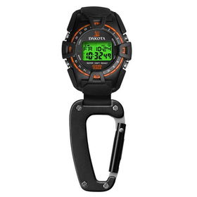 Atomic Clip, Moonglow Dial, Black & Orange Bezelatomic 