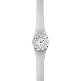 Women's Sport, White Dial, White Bezel, Clear Strapwomen 