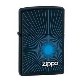 Black Matte, Zippo Starburst Blue