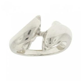 New Sterling Silver Double Dolphin Ring Polished Sz=7sterling 