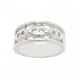 New Wide Sterling Silver Ladies Ring Gucci Link Designwide 