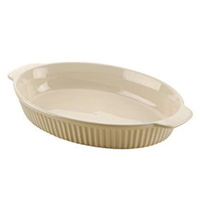 Large Cream Oval Baker