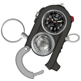 Cuff Clip, Black Dial, Gray & Black Case, Carabineer Clipcuff 