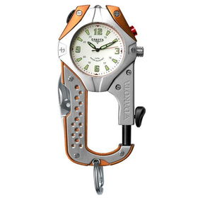 Knife Clip, White Dial, Orange/Gray Body, Carabineer Clipknife 