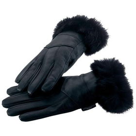 Giovanni Navarre&reg; 12 Pair of Solid Leather Gloves Trimmed with Genuine Rabbit Furgiovanni 