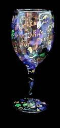 Mothers like Wine... Design - Hand Painted - Wine Glass - 8 oz..mothers 