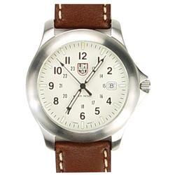 Dress Field Watch, Ivory Dial, Brown Leather Strapdress 