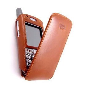 Tan Leath PalmTreo700w Flip Cstan 