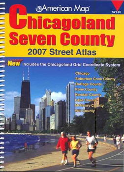 American Map Chicagoland Seven County, Illinois Atlasamerican 