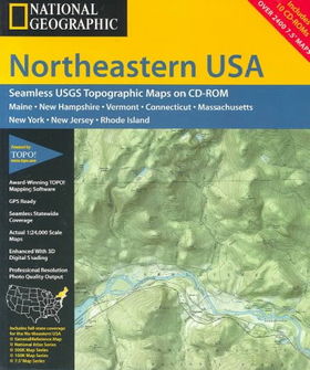 National Geographic Topographical Northeast United States of Americanational 