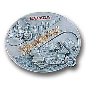 Pewter Belt Buckle - Honda Gold Wingpewter 