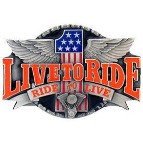 Pewter Belt Buckle - Live to Ridepewter 