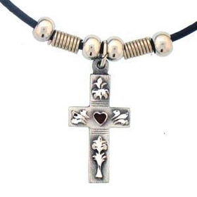 NECKLACE w/bd-D.C. CROSS/HEARTnecklace 
