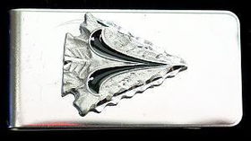 Sculpted Pewter Moneyclip - Arrowheadsculpted 