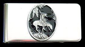 Sculpted Pewter Moneyclip - End Of The Trailsculpted 