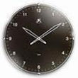 Convex Glass Wall Clock (Black)