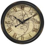 The Columbus - Distressed Map Wall Clock