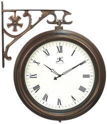 Towne Center - Two-sided Clock Faux Aged Copper Finishtowne 