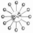 No Longer Av.-Small Orbit Wall Clock (Silver)