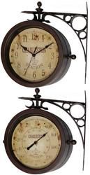 Two Sided Rustic Charleston Clock/Thermometertwo 