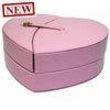 Pink Heart Faux Leather Jewelry Case
