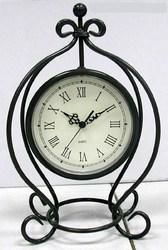 The Gateway - Pewter Gray Metal Table Clockgateway 