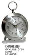 Classic Pocket Alarm Clock-Brushed Silver