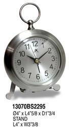 Classic Pocket Alarm Clock-Brushed Silverclassic 
