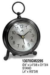 Classic Pocket Alarm Clock-Pewter Finishclassic 