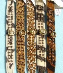 Jeweled Animal Print Collarsjeweled 